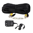 VideoSecu 50 Feet Video Power Cable with 12V DC 500mA Regulated Power Supply for CCTV Security Camera DVR System CWA