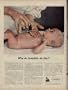 Why do hospitals do this? The nurse is spreading 'antiseptic oil' over the infant's body. In most hospitals this is done at least once a day - to help protect the delicate skin against harmful germs that may cause dangerous infection. It is a vital step in the rigid routine observed in America's hospitals to keep our babies the healthiest in the world. ..... 1943 The MENNEN Co. Ad, A5264A. 19431101