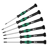 Wera 2067/6 Kraftform Micro Torx BO Tamper-Resistant Electronics Screwdriver Set and Rack, 6-Piece b