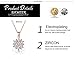 BAMOER Snowflake Series 18k White Gold Plated AAA Clear Cubic Zirconia Pendant Necklace