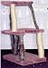 2 Level Rustic Cradle : Color BEIGE : Leg Covering NO SISAL ROPE : Size 1 CRADLE, 1 FLAT PLATFORM