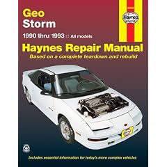 Geo Storm Automotive Repair Manual 1990 thru 1993