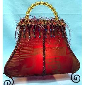 Animal Print Purse with Mirror Table Lamp LP05356 from Lava Lamps