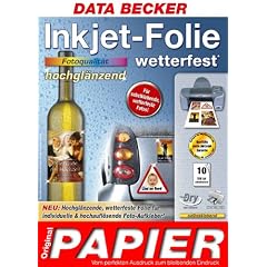 Data Becker Original-Papier : Inkjet-Folie wetterfest hochgl�nzend Fotoqualit�t