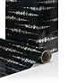Black Holographic Snowflake Foil Roll Wrap