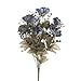 Artificial Dried Venetian Blue Antique Rose Bush for Home Decor, Crafting and Displaying