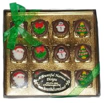 12pc Christmas Belgian White Chocolate Bites