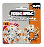 Rayovac Hearing Aid Batteries, Size 13, 16-Count Packages (Pack of 2)