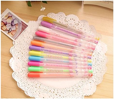 New Creative Stationery Multicolour 12 colors/alot Candy Color Neon Highlighters markers Colorful pen novelty