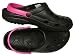 Women's Black with Pink Strap Clogs
