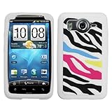 Rainbow Zebra/ White Pastel Silicone Skin Gel Cover Case For HTC Inspire 4G ....