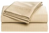 Tommy Hilfiger Crest Herringbone 500-Thread-Count Cotton Sateen Queen Flat Sheet, Angora