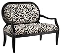 Linon Occasional Love Seat Zebra Print