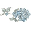 Blue Mum Flower Pin Brooch