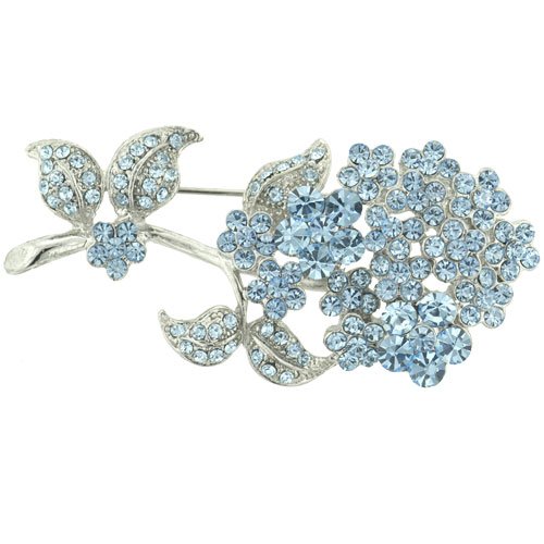 Blue Mum Flower Pin Brooch