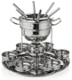 Gourmet Standard 2 Quart Stainless Steel Lazy Susan Fondue Set - FDLS11015