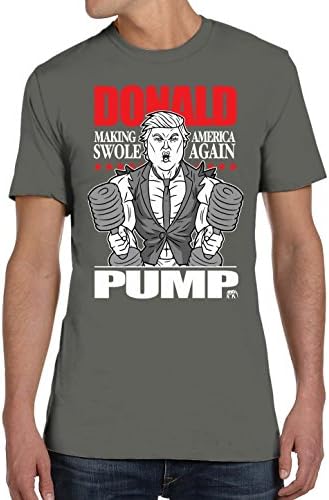 Bro Science Men's Donald Pump T-Shirt Large Asphalt