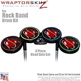Barbwire Heart Red Skin by WraptorSkinz fits Rock Band Drum Set for Nintend ....