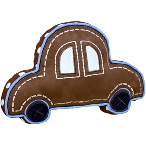 My Baby Sam Go Car Go Car Pillow, Brown