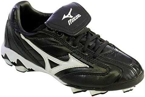 MIZUNO FINCH FRANCHISE 320280 GIRLS SOFTBALL MOLDED CLEATS BLACK WHITE GIRLS 5 M