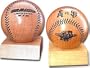 2002 World Series Angels and Giants Laser Engraved Wood Baseball