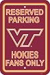 Virginia Tech Hokies Plastic Parking Signs Set Of 2 - Parking Sign Virginia Tech