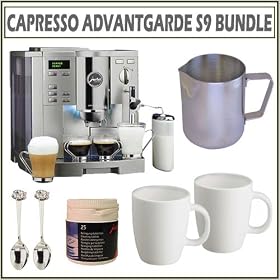 Capresso 13423 Impressa S9 One Touch 96OZ. Platinum Metallic Espresso Machine Bundle With... by Capresso