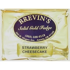 Strawberry Cheesecake Fudge: White Chocolate fudge, cheesecake flavor and strawberry... by Brevin's Solid Gold Fudge