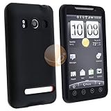 Black Silicone Rubber Soft Case FOR HTC Sprint Evo 4G