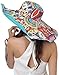 Wicky LS Women's Sun Hat Large Wide Brim Beach Visor Hat Foldable Beach Cap(FBA)