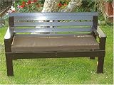 Garden Bench Cushion - 60 X 18 X 3 - Dark Brown