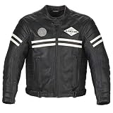 Alpinestars Dragster Men's Leather Sports Bike Racing Motorcycle Jacket - Color: Black/White, Size: 54