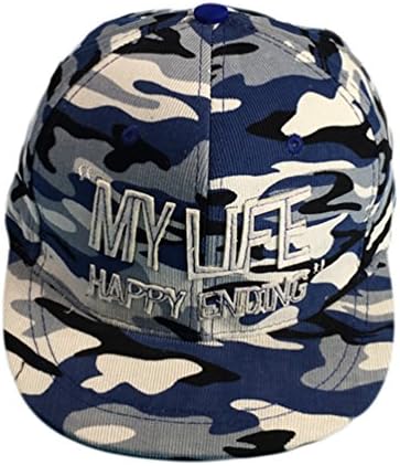 Luckmagic Unisex Hiphop Snapback Hat Outdoor Camouflage Baseball Cap Blue