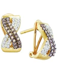 0.53CTW COGNAC DIAMOND FASHION EARRING