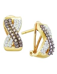 0.53CTW COGNAC DIAMOND FASHION EARRING