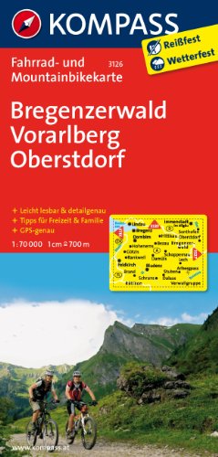 Kompass-Karten Bregenzerwald - Vorarlberg - Oberstdorf 1 : 70 000: Radkarte. GPS-genau