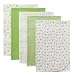 Gerber 5pk Flannel Receiving Blankets - Green