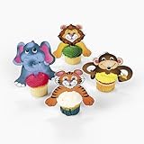 Fun Express FX 70/7501-24 Zoo Animal Character Cupcake Picks