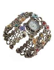 YKS Fashion Lady Women Girl Crystal Vintage Bangle Bracelet Quartz Wrist Watch Gifts