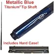 Trademark Global Metallic Blue Two-Piece Titanium Billiard Cue
