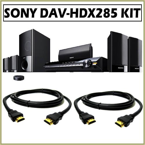 Sony BRAVIA DAV-HDX285 5.1 Channel Theater System w/ 2 HDMI Cables