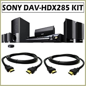Sony BRAVIA DAV-HDX285 5.1 Channel Theater System w/ 2 HDMI Cables