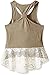 Beautees Girls' High Low Boho Beauty Screen Tank with Lace Trim Racer Back