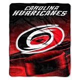 NHL Carolina Hurricanes 50-Inch-by-60-Inch Micro Raschel Plush Throw "Power Shot" Design