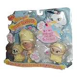 Bratz Lil' Angels Secret Surprise Numbered Collector Series 3 Pack Set with 1 Bratz Lil Angelz Baby (# 659) and 2 Pets (# 666 and # 673) in Light Yellow Color Wrap