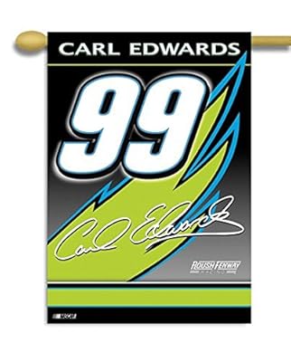 Carl Edwards 28 X 40" 2 Sided Porch Flag Nascar Pole Banner Roush Fenway Racing