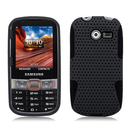 Aimo Wireless SAMM390PCPA023 Hybrid Armor Cheeze Case for Samsung Array/Montage M390 - Retail Packaging - Black/Gray