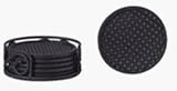COASTER SET SCROLL BLK