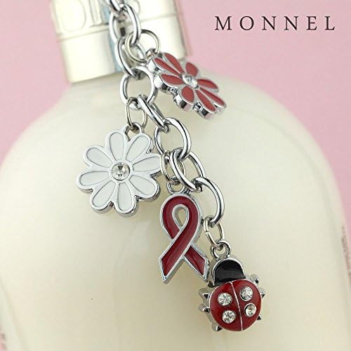 Z09 Fashion Style Red Ladybug Flower Ribbon Love Heart Keychain Car Keyring