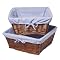 16" Cherry Basket 2-pk. with Blue Gingham Lining